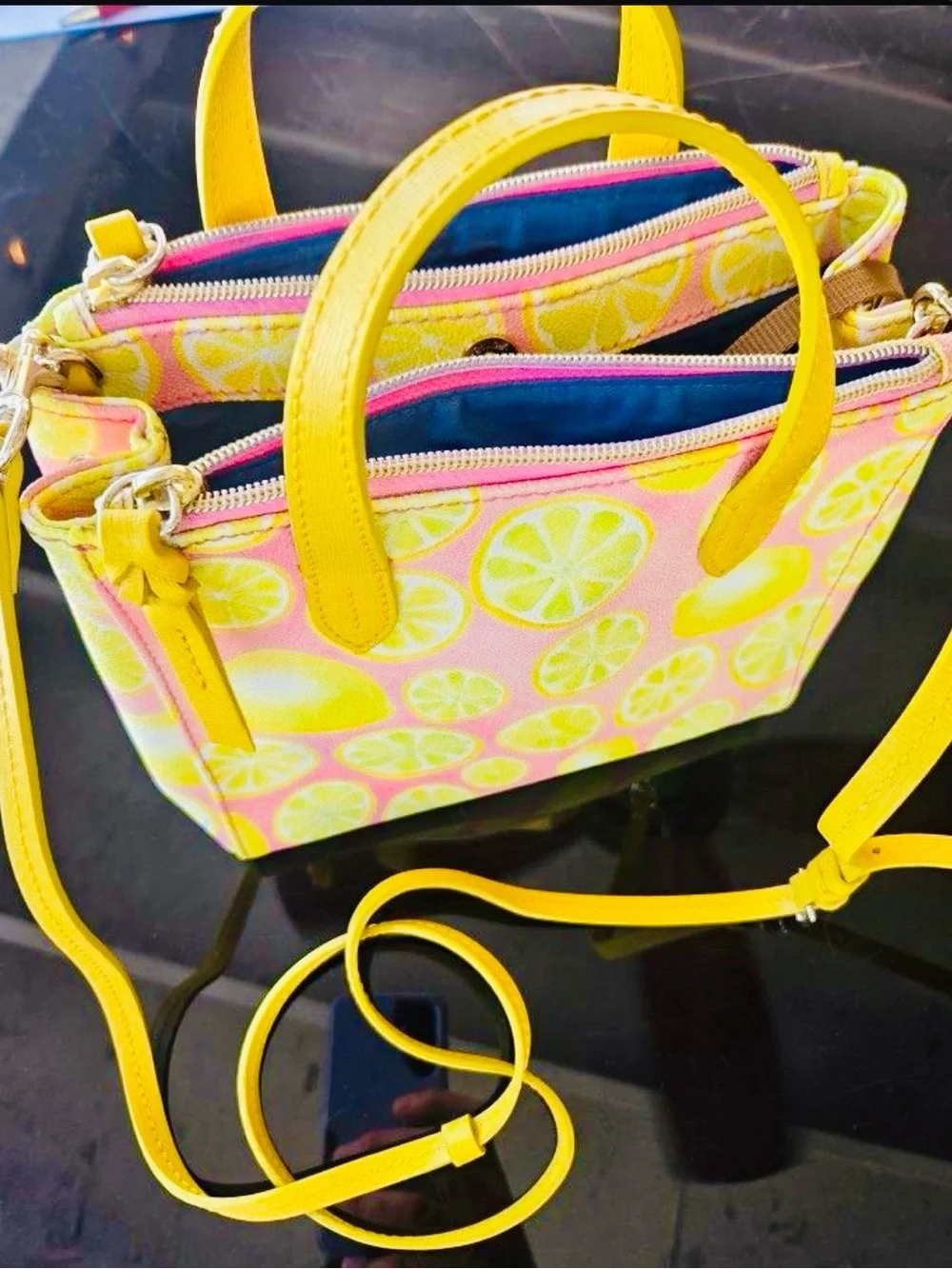 Dooney & Bourke Pink Limone crossbody handbag - so adorable and vibrant!